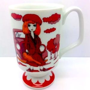 SMUG MUGS Mid-Century Modern 60-70's Bonnie Clyde Mug Royal Crown Arnart Kitty